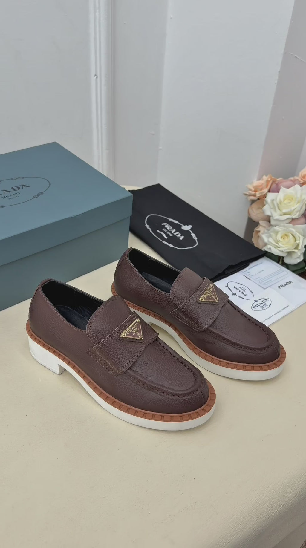 Milano Deri Görünümlü Tokalı Loafer Ayakkabı – Koyu Kahve