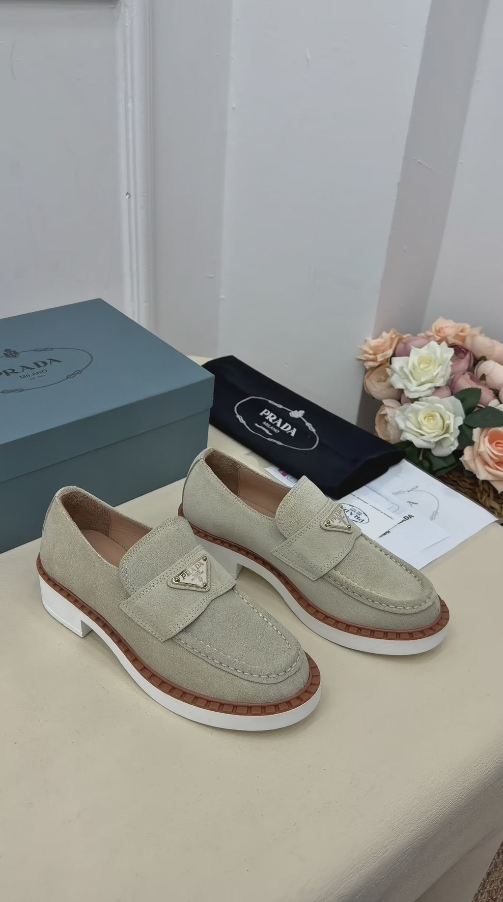 Milano Süet Görünümlü Tokalı Loafer Ayakkabı – Taş Beji