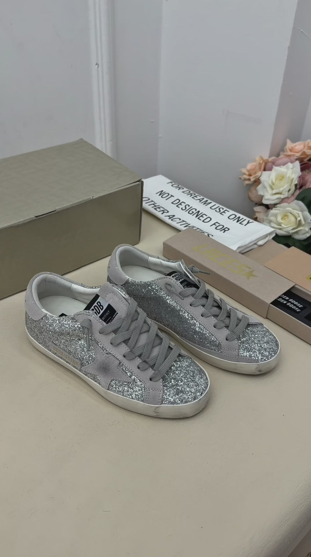 Éclat Silver Işıltılı Sneaker – Gümüş