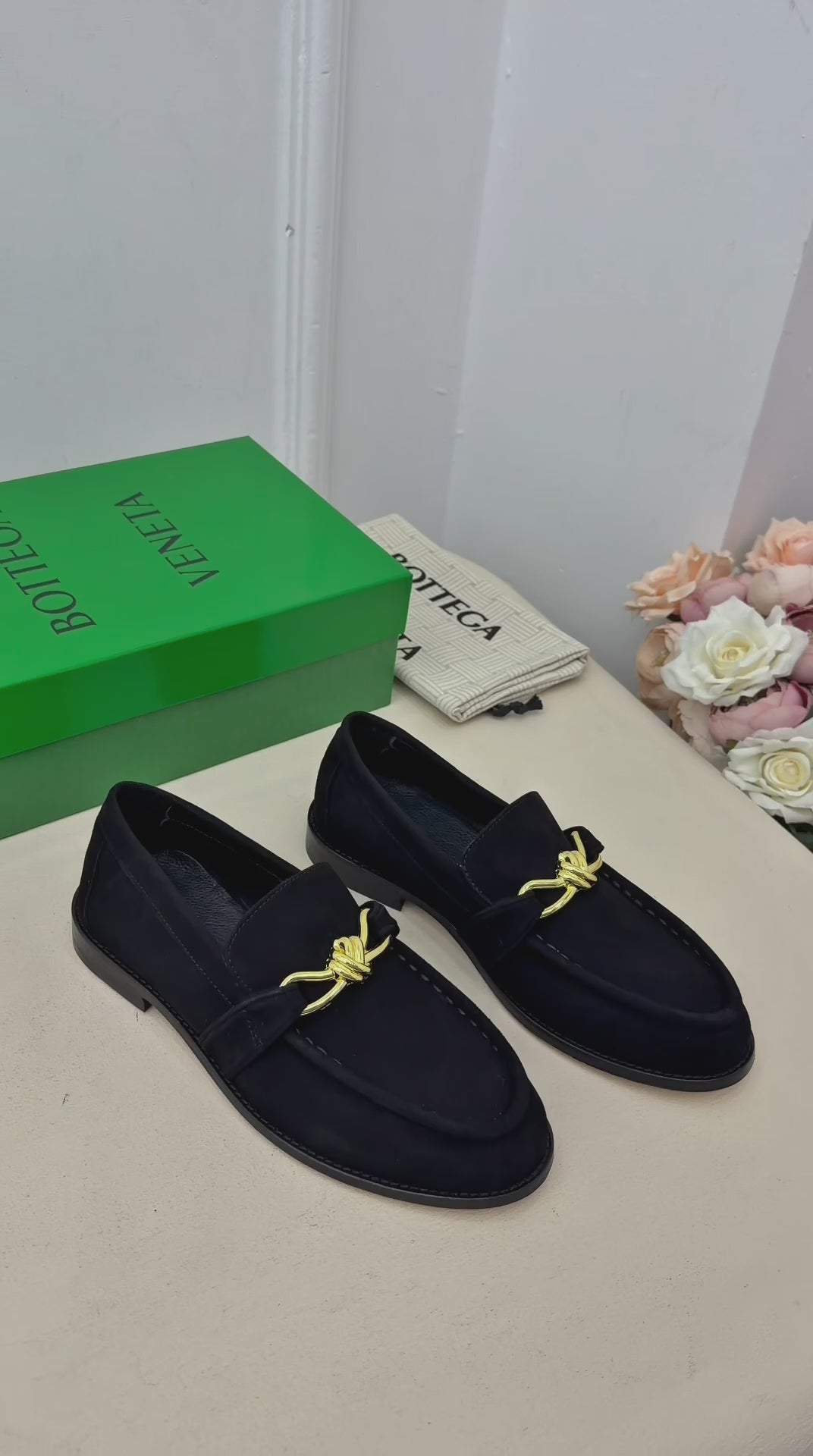Aurelia Gold Süet Loafer Ayakkabı – Siyah
