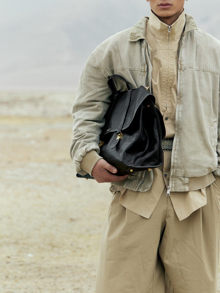 The Large Shan Briefcase - Onyx