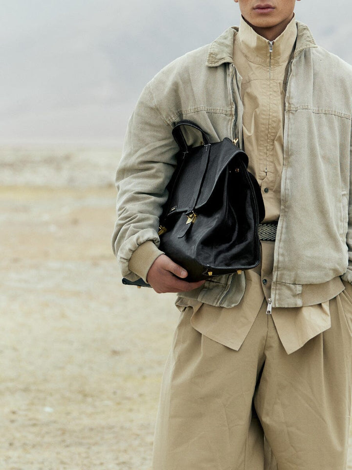 The Large Shan Briefcase - Onyx