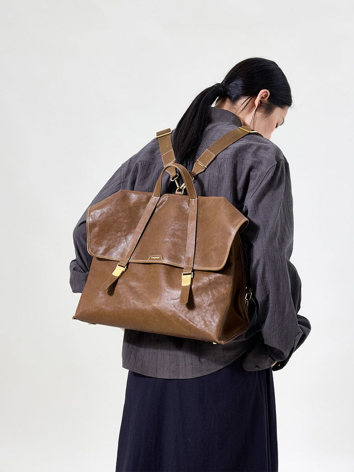 The Large Shan Briefcase - Sandal