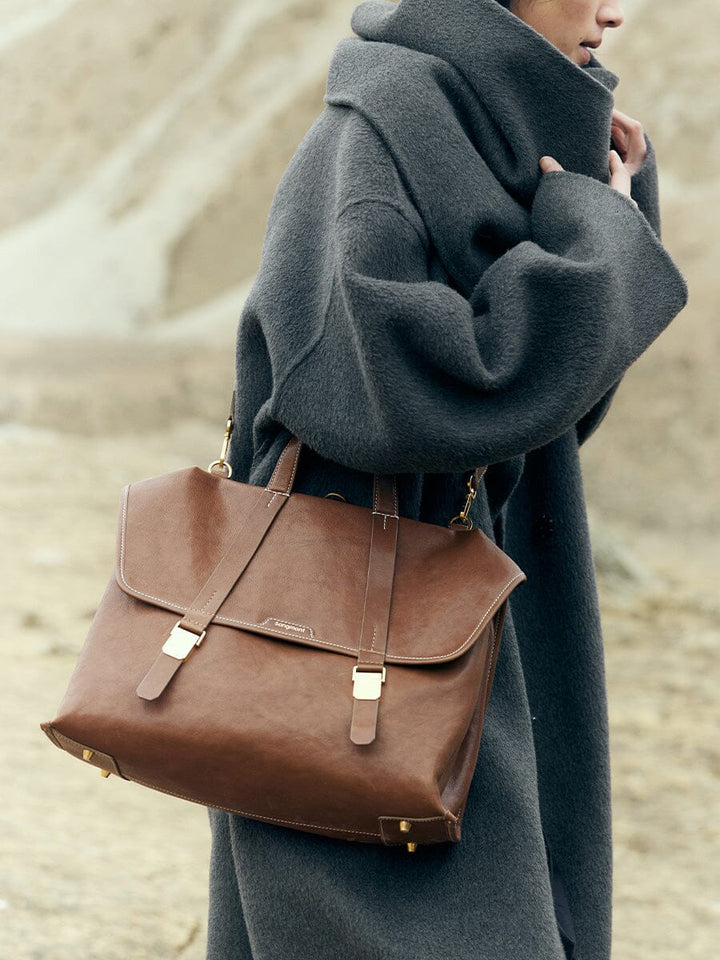 The Small Shan Briefcase - Sandal