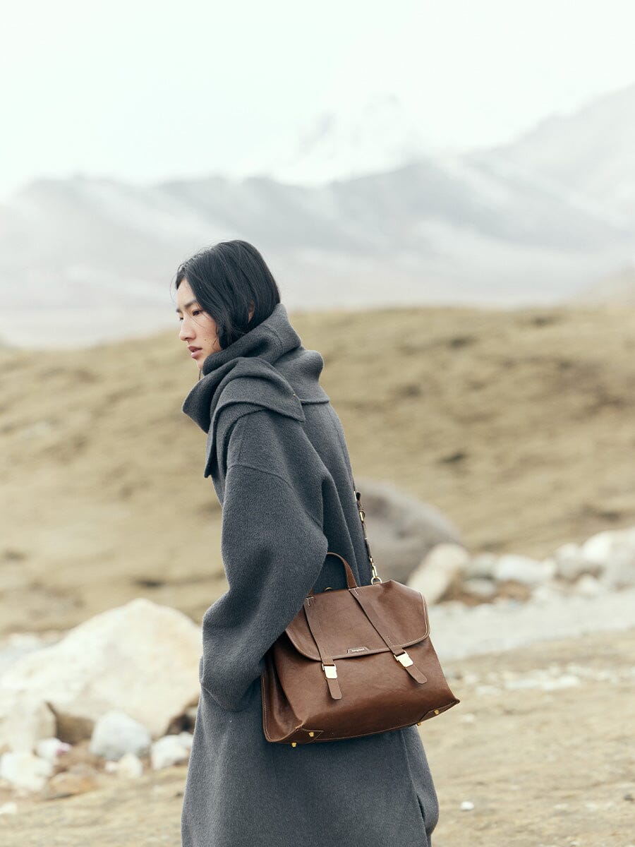 The Small Shan Briefcase - Sandal