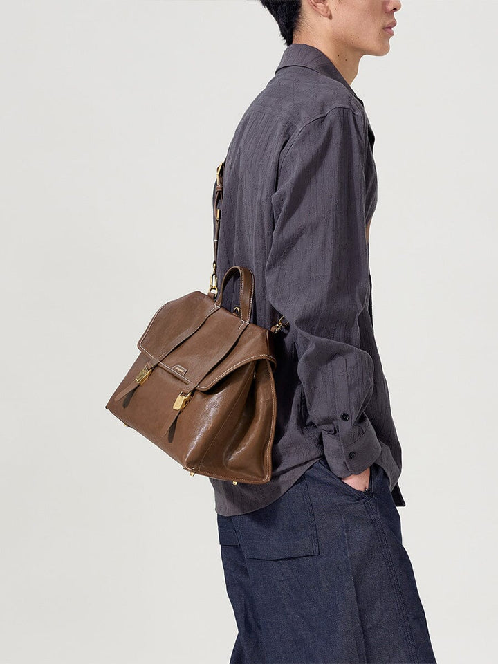 The Small Shan Briefcase - Sandal